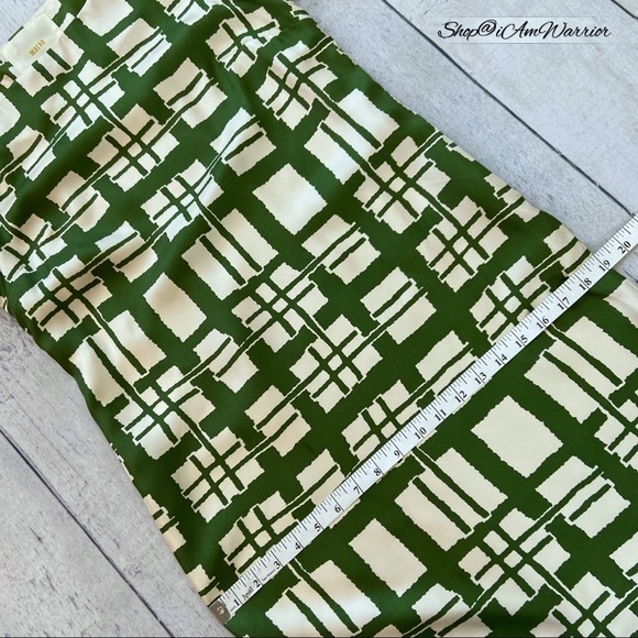 Anthropologie Maeve NWT silk windowpane elbow sleeve shift dress shop@iamwarrior - Picture 8 of 11